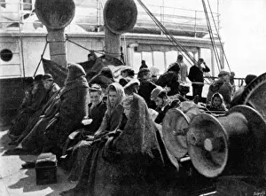 Steerage passengers on an emigrant ship
