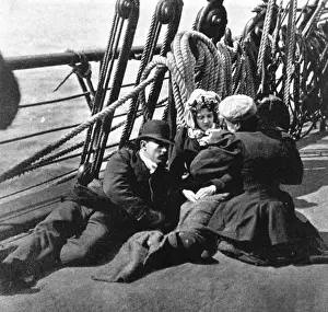 Immigration Prints: Steerage passengers on an emigrant ship, a family