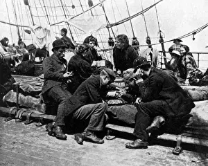Emigrants Prints: Steerage passengers on an emigrant ship, recreations