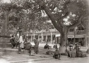 Steet scene, Hong Kong, circa 1890s. Date: circa 1890s