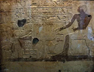 Images Dated 4th April 2008: Stela of Amenemhat I. Table offering. 12th Dynasty. Middle K