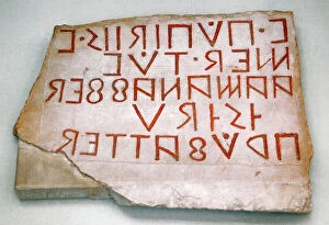 Scripture Collection: Stela with Oscan inscription. 300-100 BC