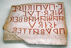 Magistrate Prints: Stela with Oscan inscription. 300-100 BC
