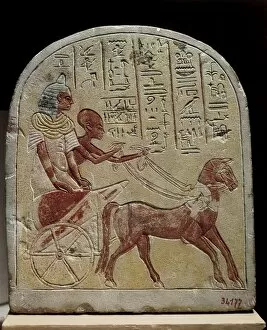 Wheel Collection: Stela of the royal scribe Ani. Egyptian art. New