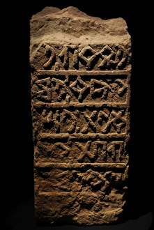 Images Dated 31st January 2012: Stele with Liyanite dedication to the God Dhu Ghabat. 5th-2n