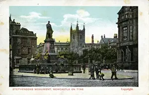 Stephensons Prints: Stephensons Monument, Newcastle upon Tyne, County Durham