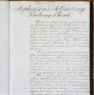 Stephenson?s self-acting railway break