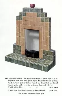 Raised Gallery: Stepped Art Deco fireplace 1936