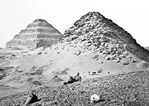 Saqqara Prints: Stepped Pyramid of Saqqara, Egypt, Victorian period