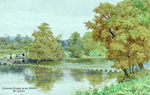 Stepping Prints: Stepping Stones on the Wharfe, near Ilkley, West Yorkshire
