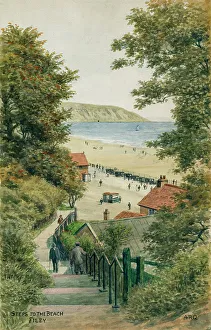 Steps to the beach, Filey, North Yorkshire