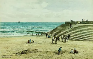 Steps and beach, Trusthorpe, Lincolnshire