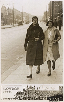 Images Dated 1st June 2017: A stern pair of Ladies stride down a London Street