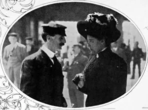 Images Dated 31st March 2004: A steward and stewardess, surviving crew of the Titanic