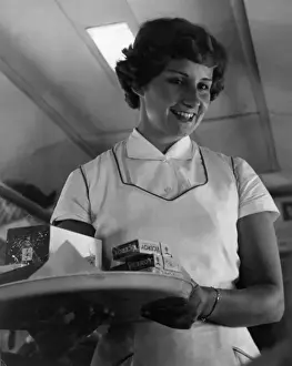 Sells Prints: Stewardess / Cigs 1960