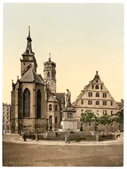 Stuttgart Prints: Stiftkirche, Stuttgart, Wurtemburg, Germany