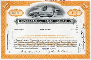 Share Prints: Stock Share Certificate - General Motors Corporation
