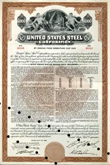 Share Prints: Stock Share Certificate - United States Steel Corporation