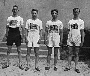 Images Dated 18th August 2016: Stockholm Olympics 1912 - English Relay Team