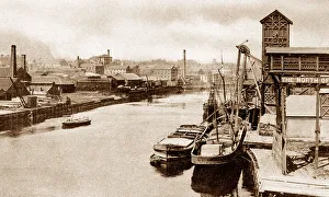 Barge Prints: Stockton-on-Tees Docks early 1900s
