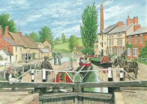 Alan Gallery: Stoke Bruerne Grand Union Canal Narowboat Inland
