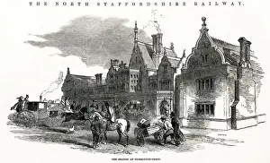 Stoke-on-Trent railway station, Staffordshire 1849