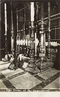 Anointing Gallery: Stone of Anointing, Church of the Holy Sepulchre, Jerusalem