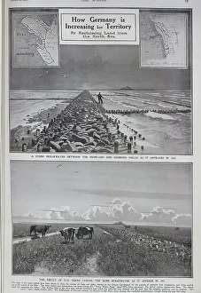 Breakwater Prints: A stone breakwater in Germany