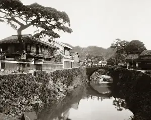 Nagasaki Prints: Stone bridge, Nakashima, Nagasaki, Japan