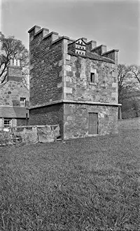 Dovecote Prints: Stone building with dovecote