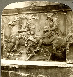 Underwood Prints: Stone carving detail on the Parthenon, Athens