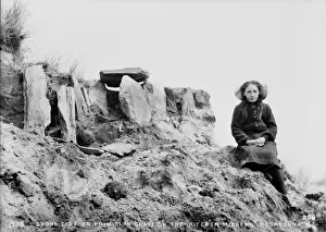 Rosapenna Prints: Stone Cist Or Primitive Grave on the Kitchen Middens, Rosa