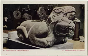 Images Dated 6th October 2016: Stone Jaguar Oceloti Cuauhxicalli Aztec - Mexico