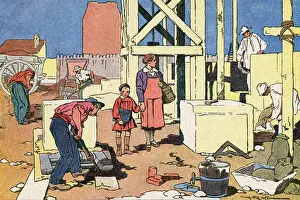 Builders Prints: Stonemasons at Work