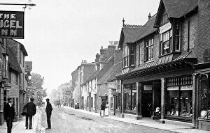 Buckinghamshire Collection: Stony Stratford High Street early 1900s