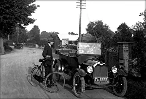 Stopping for a chat at the roadside - Somerset