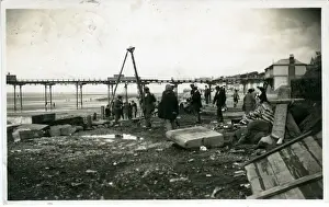 Storm Damage & Pier, Hunstanton, England