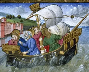 Predis Prints: Storm on the Sea of Tiberias. Jesus tells his disciples not