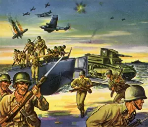 Overhead Prints: Storming The Beach Date: 1943