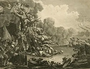 1700s Prints: The Storming of the Castle of St Salvador 1705