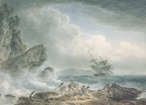 Stormy Scene on Rocky Coast