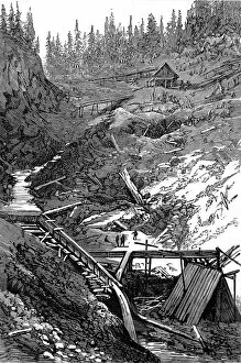 Images Dated 8th July 2004: Stouts Gulch, Williams Creek, British Columbia, 1882