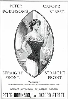 Corsets Gallery: Straight front corset in smart French white coutil or rich countil brocade