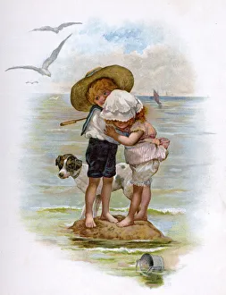 Images Dated 5th September 2018: TWO STRANDED CHILDREN