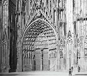 Strasbourg Prints: Strasbourg cathedral central door france
