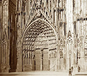 Strasbourg cathedral central door france