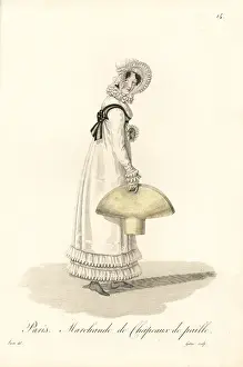 Frill Prints: Straw hat seller, Paris, early 19th century