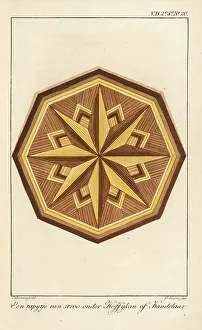 Candlestick Prints: Straw mat for a coffeepot or candlestick