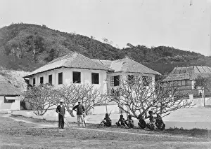 Melanesia Prints: Straw roofed building, Fiji