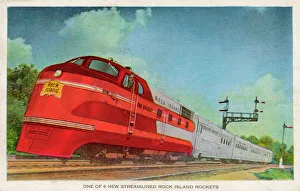 Rocket Collection: Streamlined Rock Island Rocket - American train
